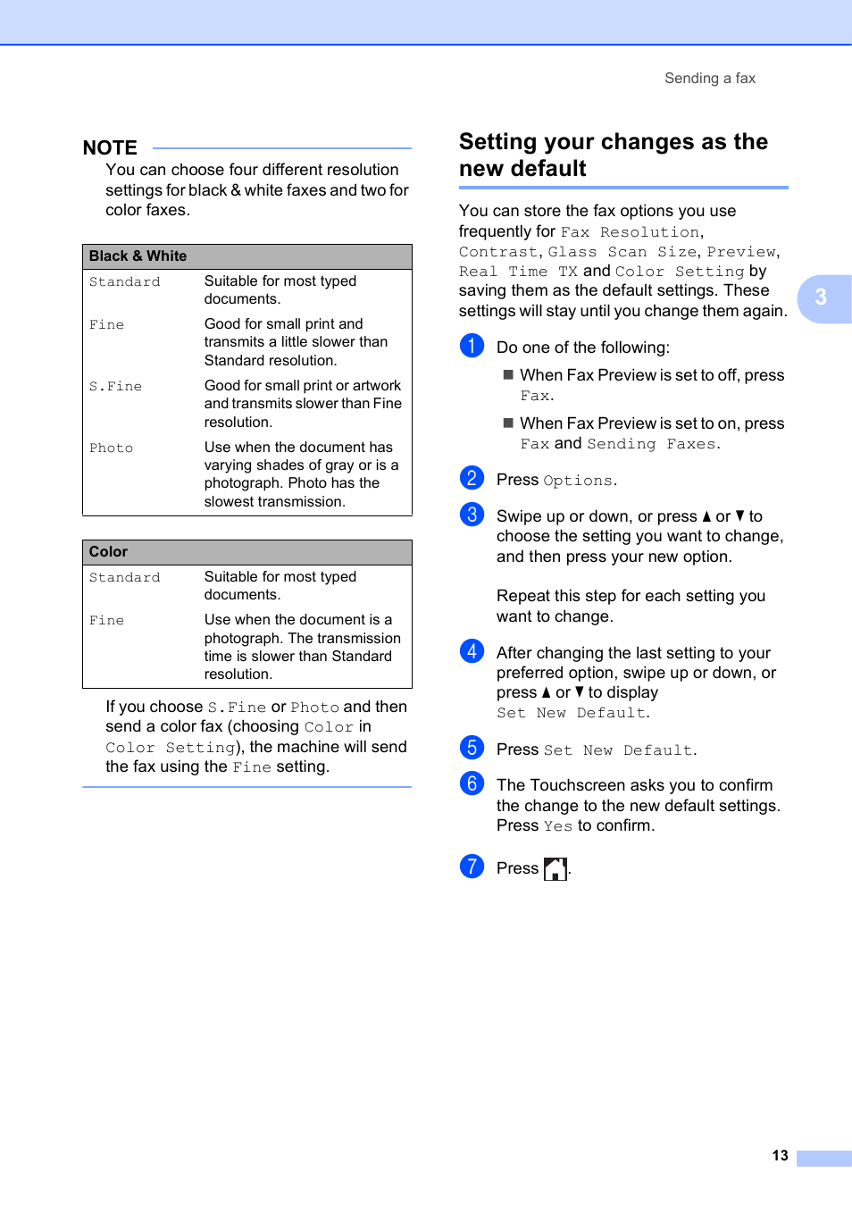 Setting your changes as the new default | Brother MFC-J4510DW User Manual | Page 19 / 99