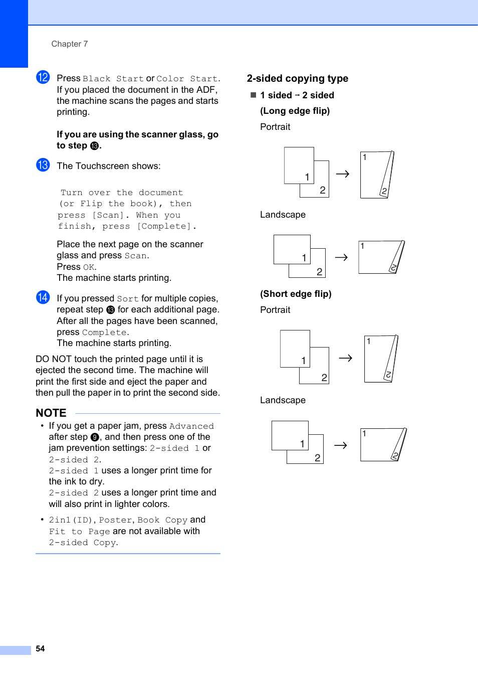 Sided copying type | Brother MFC-J4510DW User Manual | Page 60 / 99