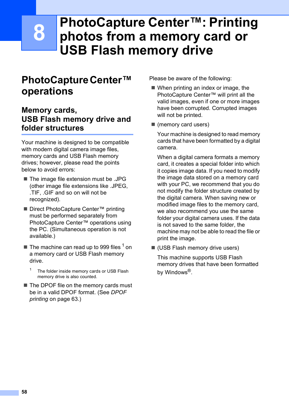 Photocapture center™ operations | Brother MFC-J4510DW User Manual | Page 64 / 99