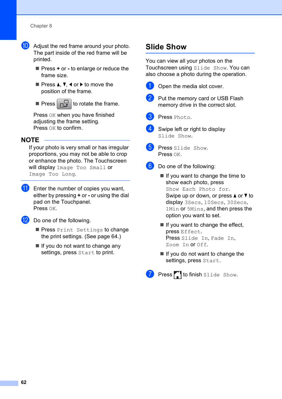 Slide show | Brother MFC-J4510DW User Manual | Page 68 / 99
