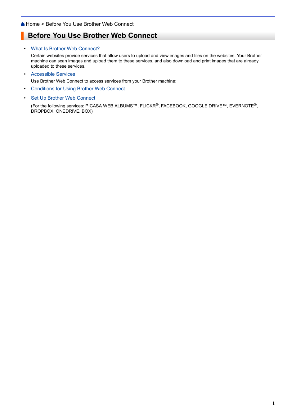 Before you use brother web connect | Brother MFC-L8850CDW User Manual | Page 6 / 61