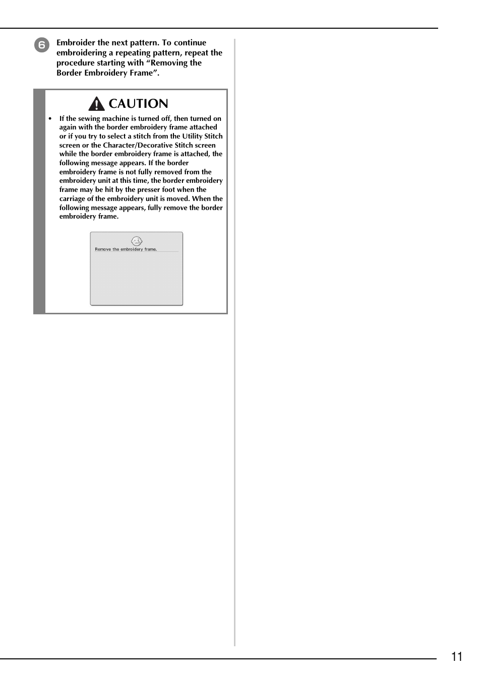 Caution | Brother Innov-is 6000D User Manual | Page 12 / 37