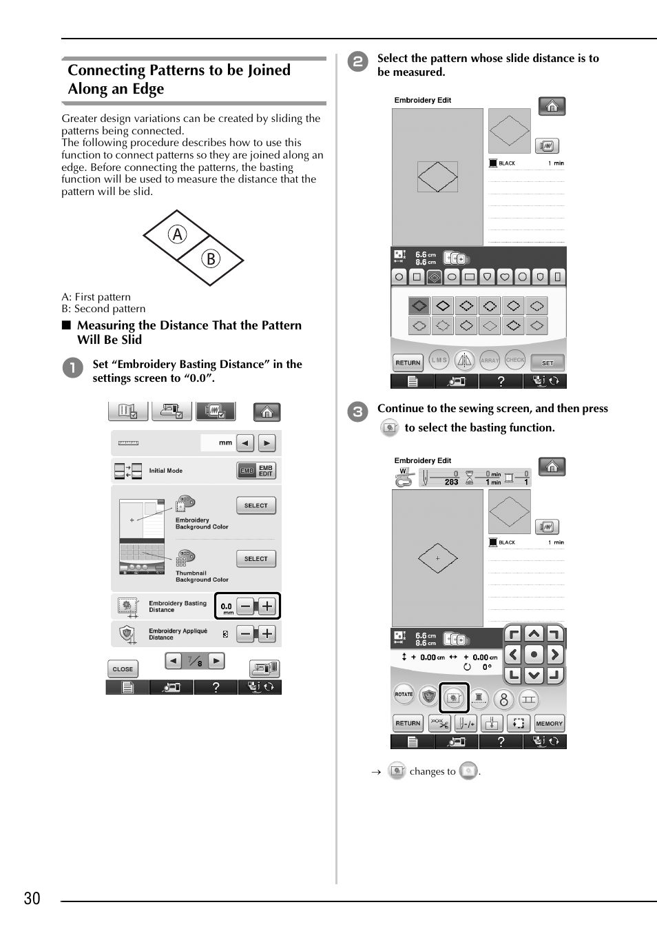 Connecting patterns to be joined along an edge | Brother Innov-is 6000D User Manual | Page 31 / 37