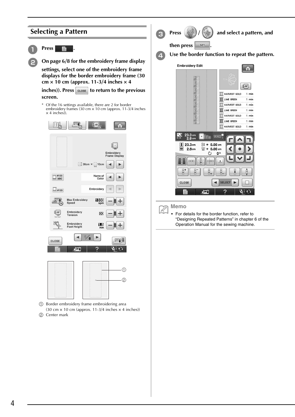 Selecting a pattern | Brother Innov-is 6000D User Manual | Page 5 / 37