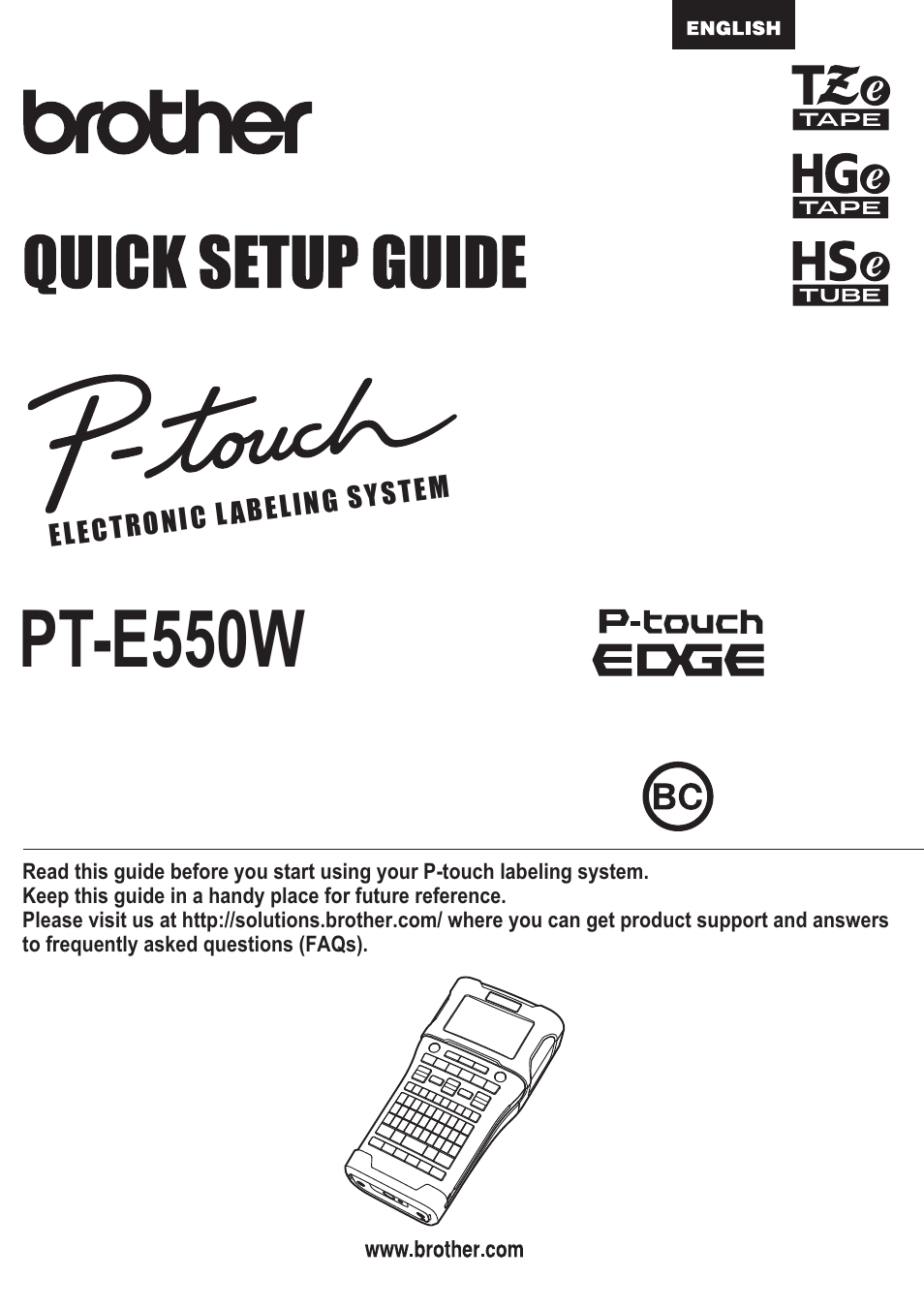 Brother PT-E550W User Manual | 50 pages