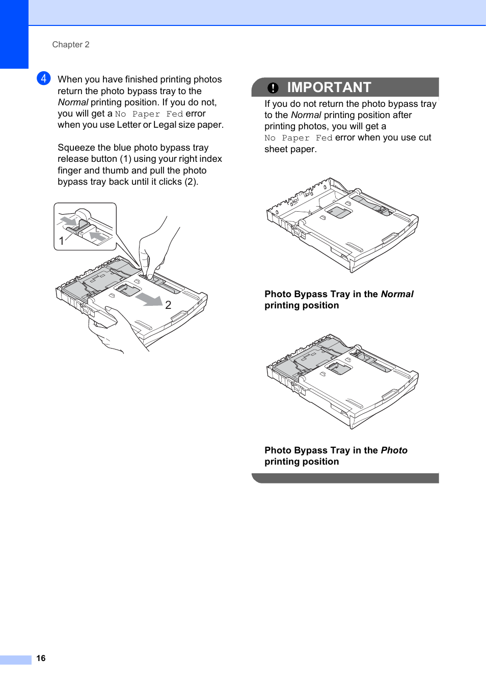 Important | Brother MFC-J835DW User Manual | Page 30 / 154