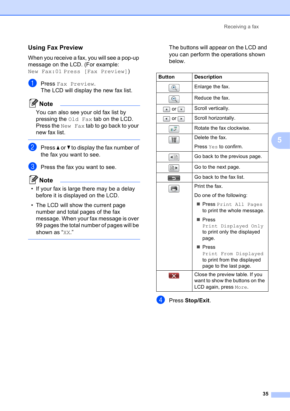 Using fax preview | Brother MFC-J835DW User Manual | Page 49 / 154