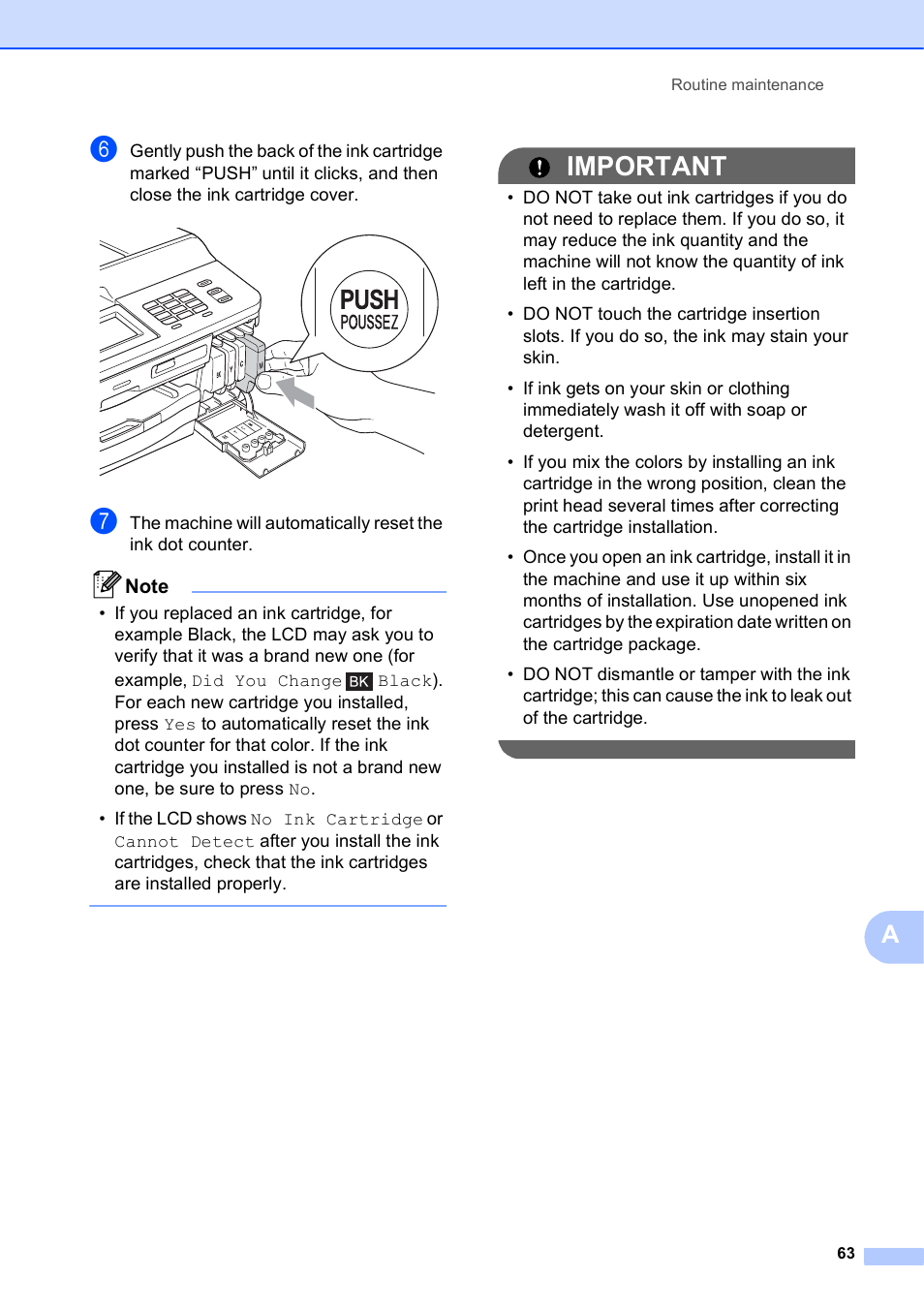 Important | Brother MFC-J835DW User Manual | Page 77 / 154