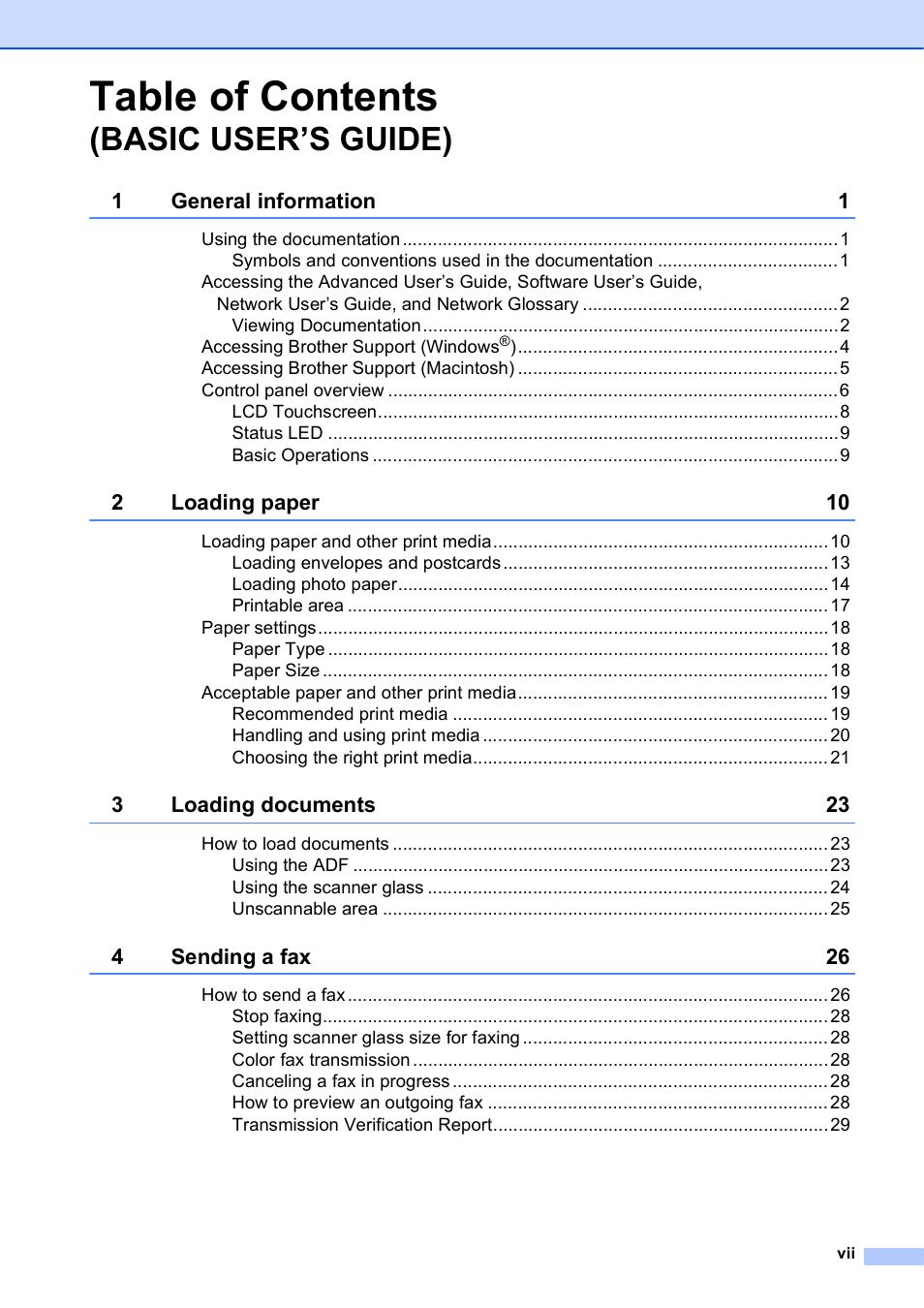 Brother MFC-J835DW User Manual | Page 9 / 154