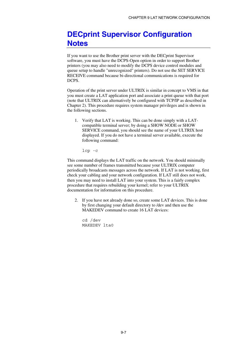 Decprint supervisor configuration notes | Brother HL-1870N User Manual | Page 101 / 149