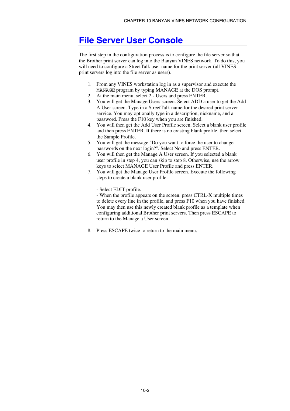 File server user console | Brother HL-1870N User Manual | Page 105 / 149