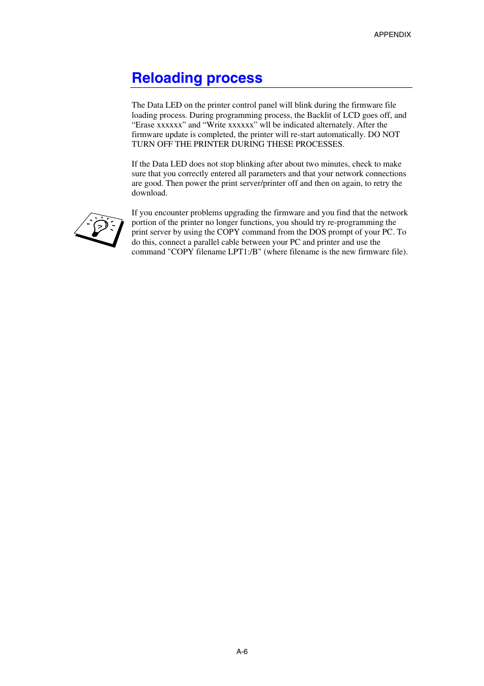 Reloading process | Brother HL-1870N User Manual | Page 145 / 149