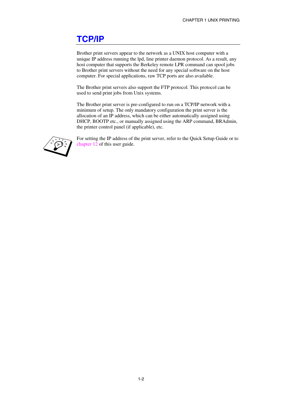Tcp/ip | Brother HL-1870N User Manual | Page 18 / 149