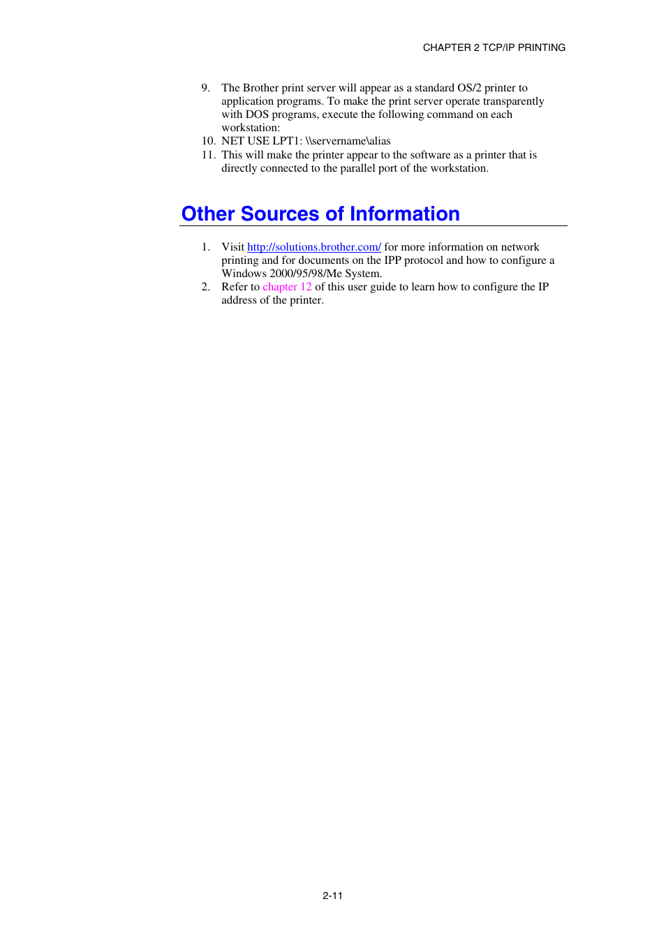 Other sources of information | Brother HL-1870N User Manual | Page 40 / 149
