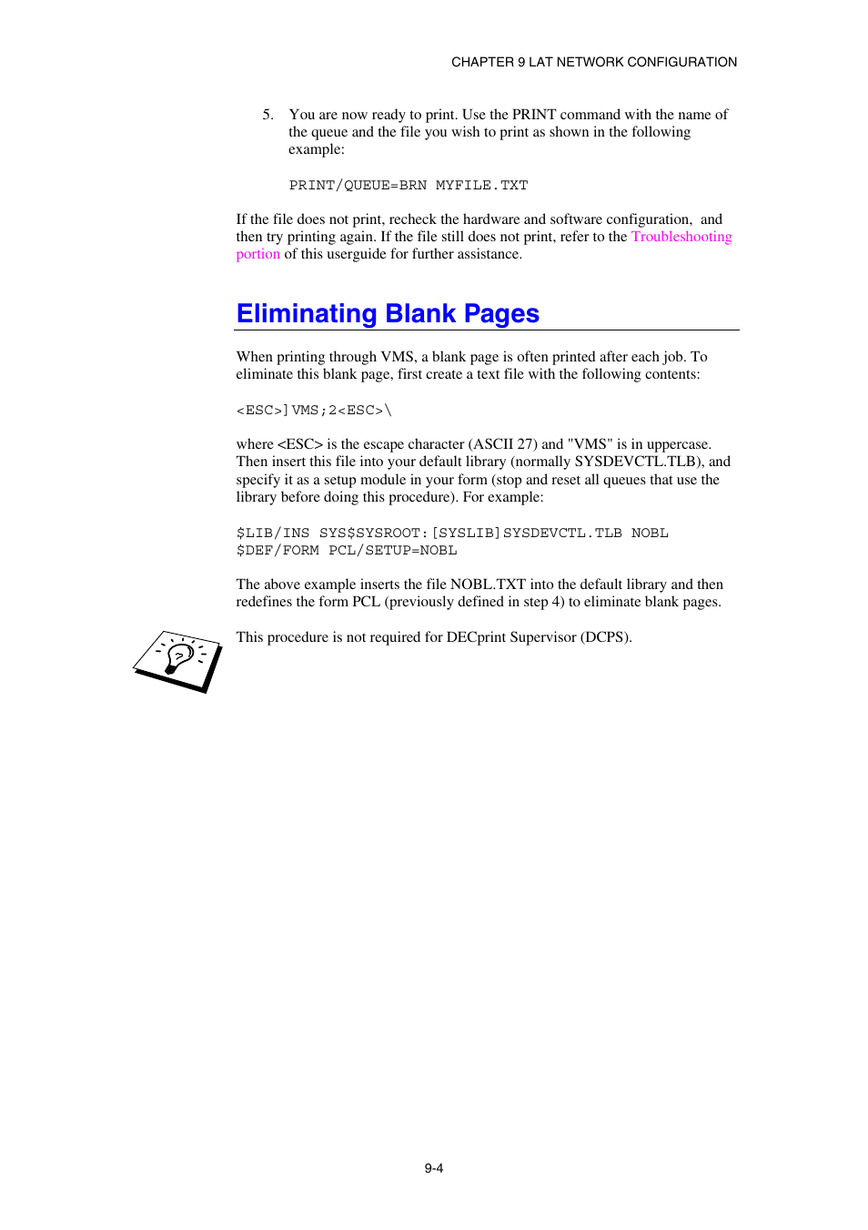 Eliminating blank pages | Brother HL-1870N User Manual | Page 98 / 149