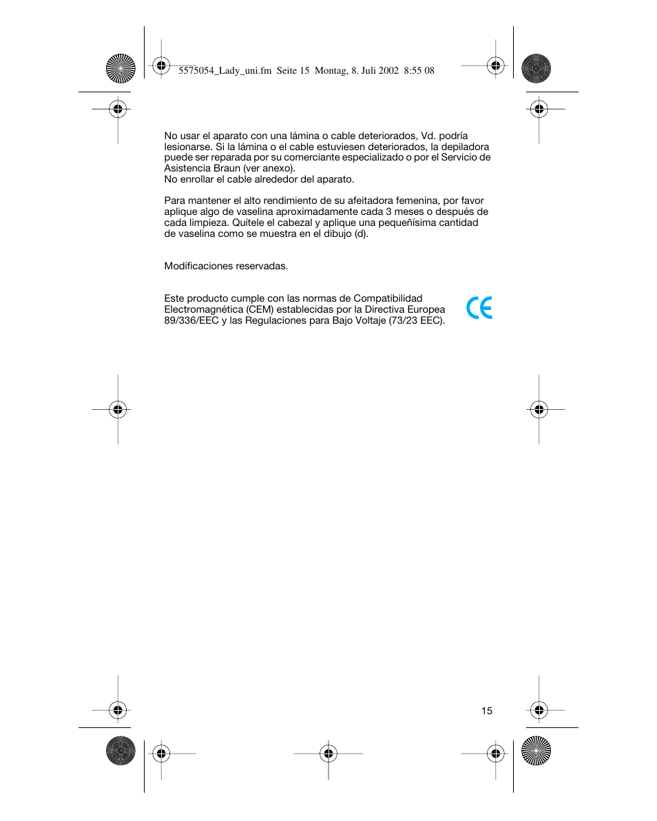 Braun Lady Style universal User Manual | Page 15 / 47