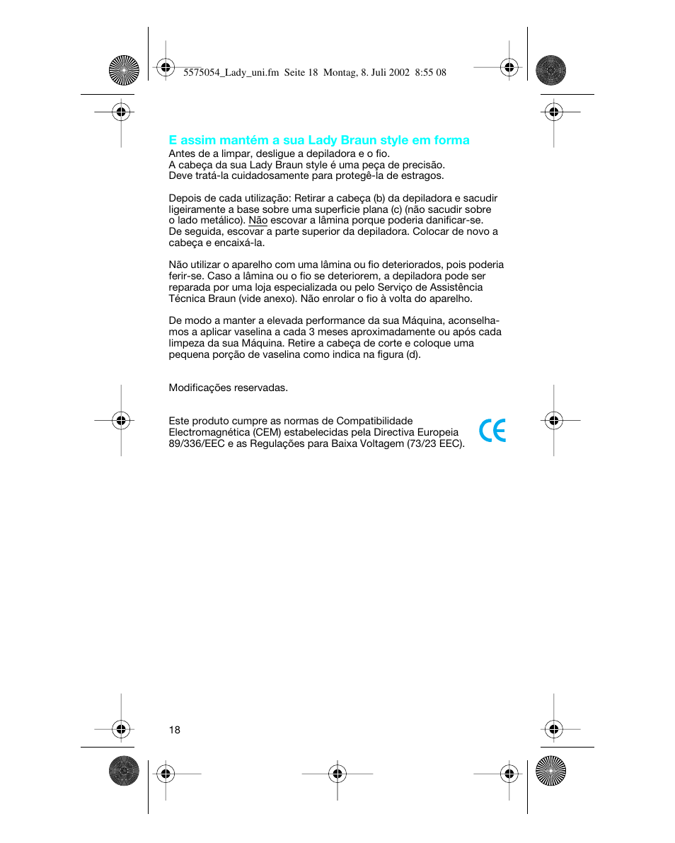 Braun Lady Style universal User Manual | Page 18 / 47