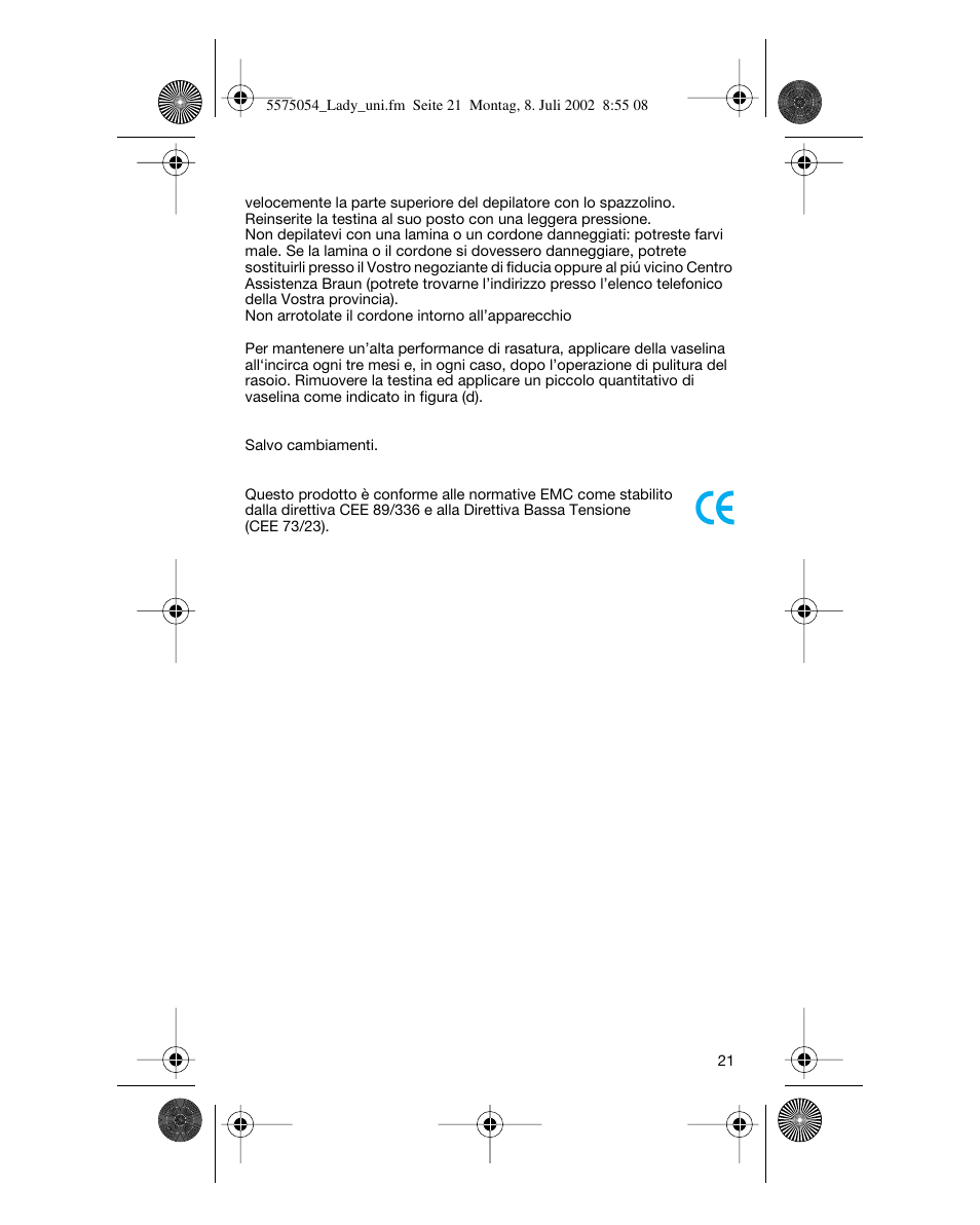 Braun Lady Style universal User Manual | Page 21 / 47