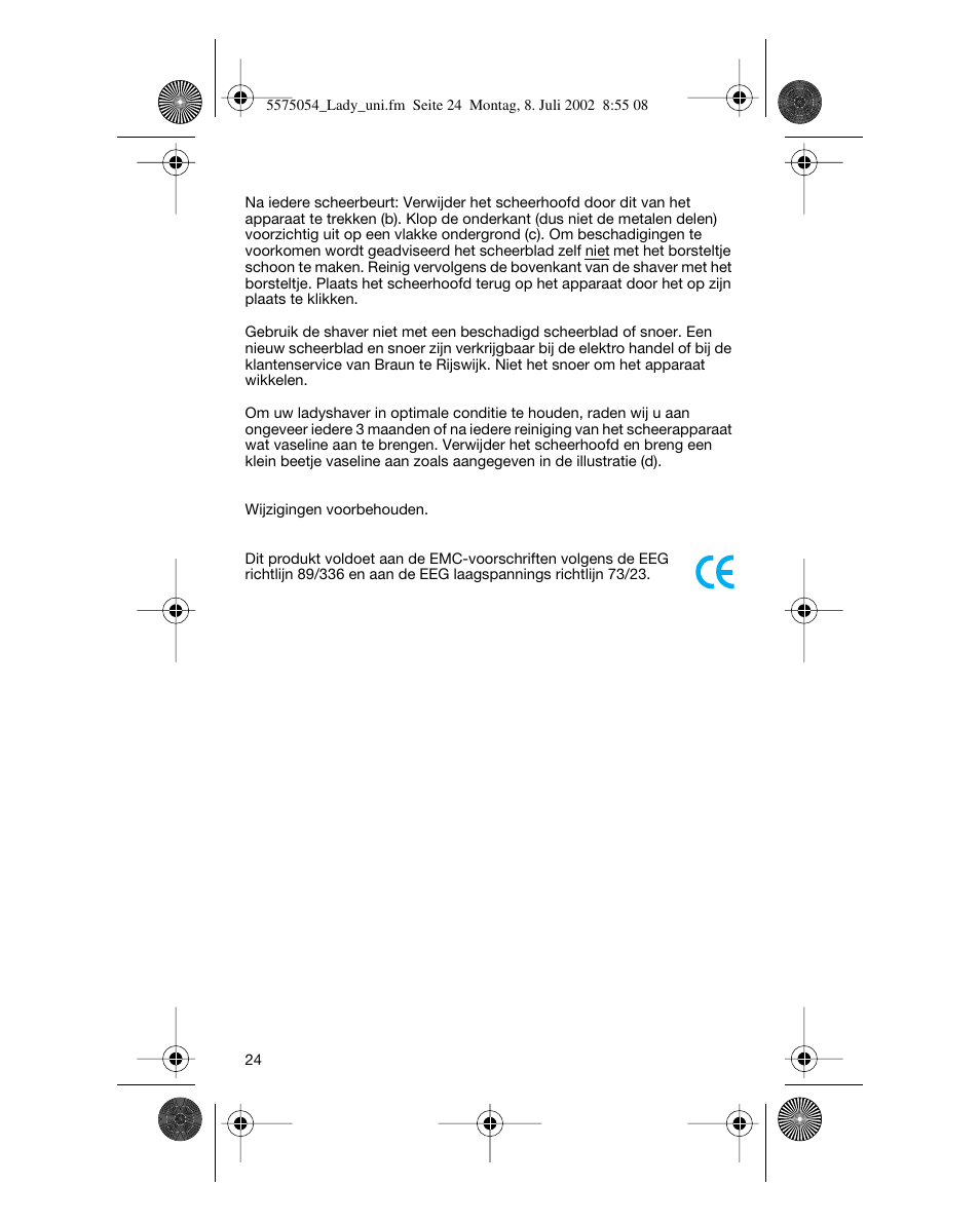 Braun Lady Style universal User Manual | Page 24 / 47