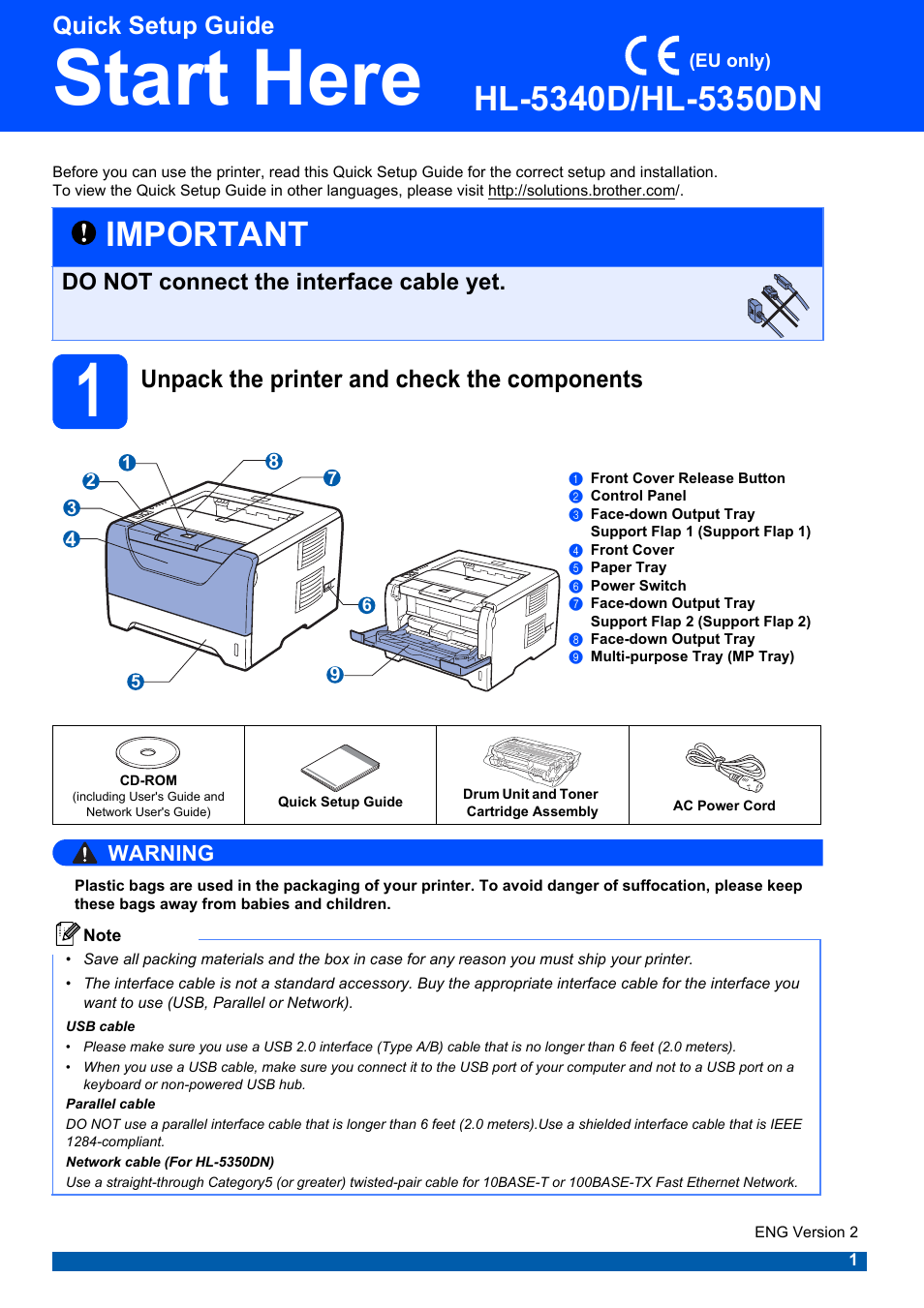 Brother HL-5350DN User Manual | 35 pages