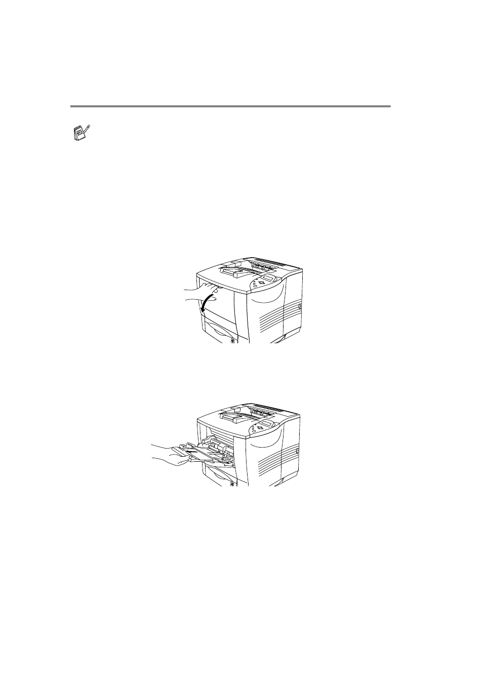 Printing from the multi-purpose tray, Printing from the multi-purpose tray -24 | Brother HL-7050N User Manual | Page 43 / 253