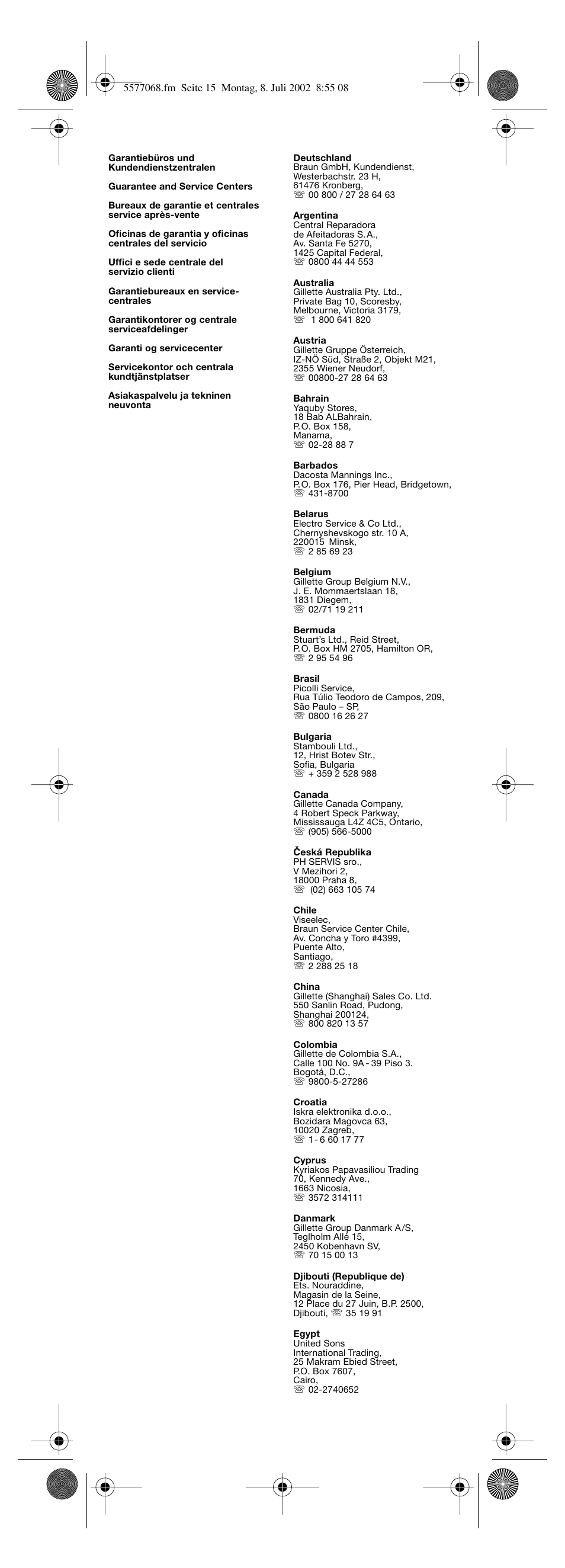 Braun Lady Style cord User Manual | Page 15 / 17