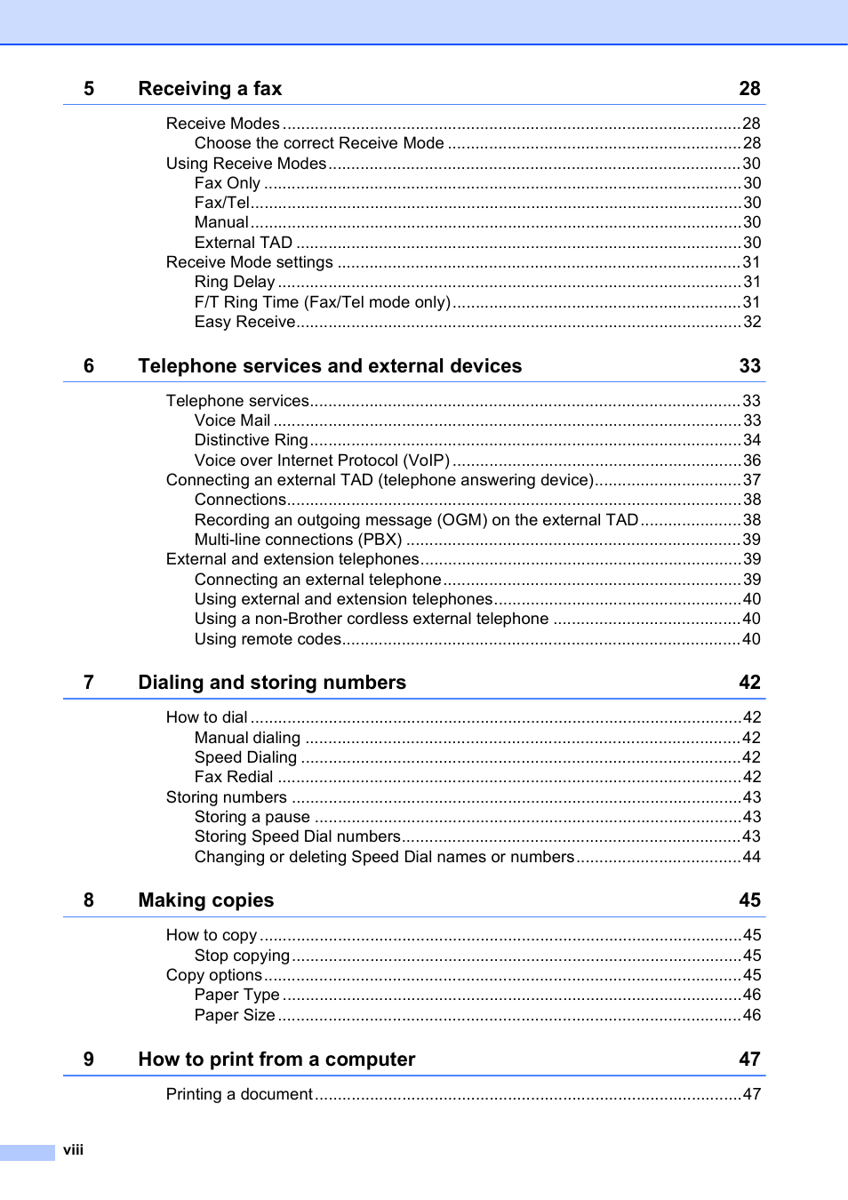 Brother MFC-J285DW User Manual | Page 10 / 143