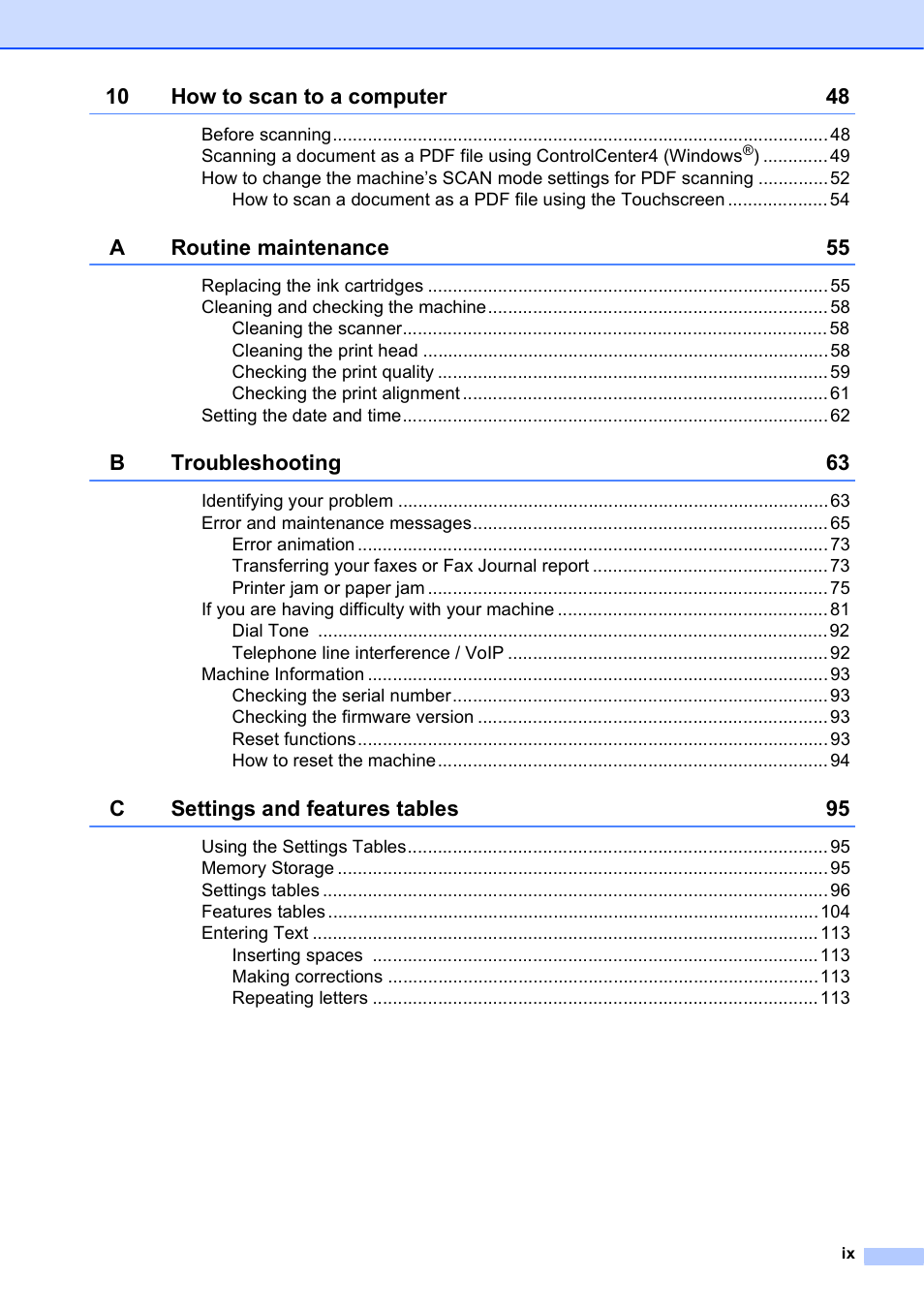 Brother MFC-J285DW User Manual | Page 11 / 143