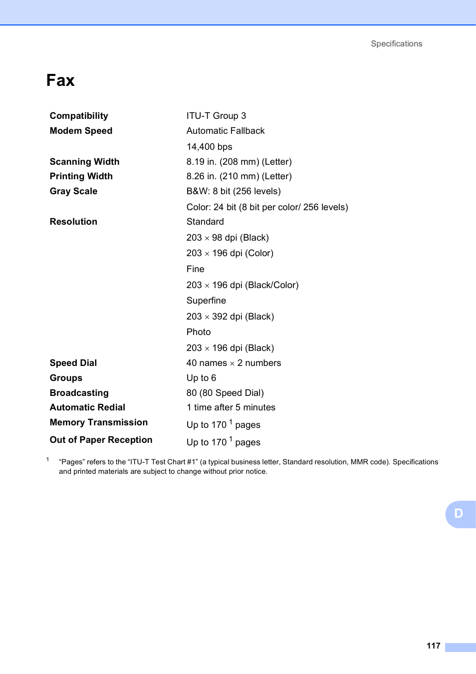 Brother MFC-J285DW User Manual | Page 131 / 143