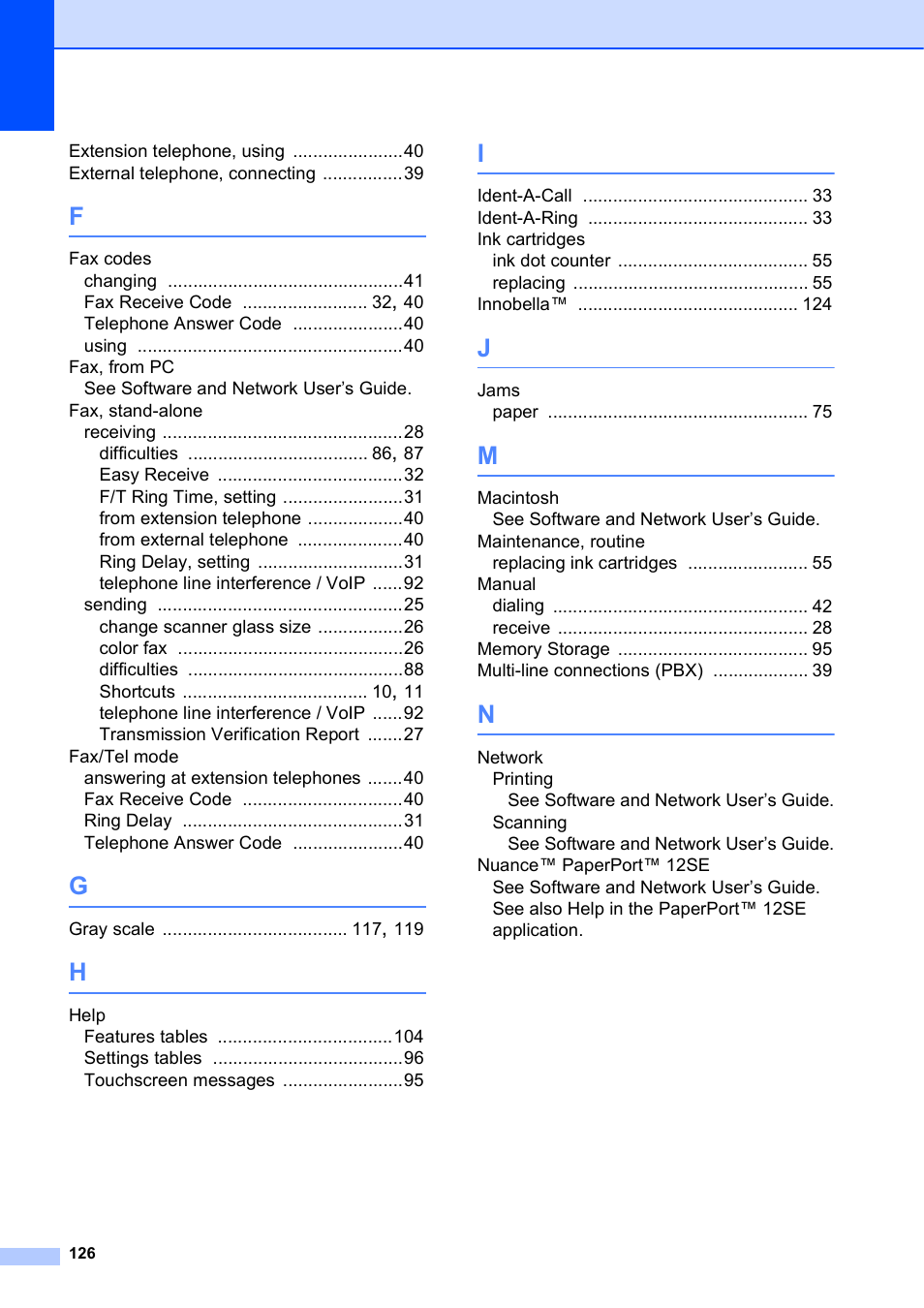 Brother MFC-J285DW User Manual | Page 140 / 143
