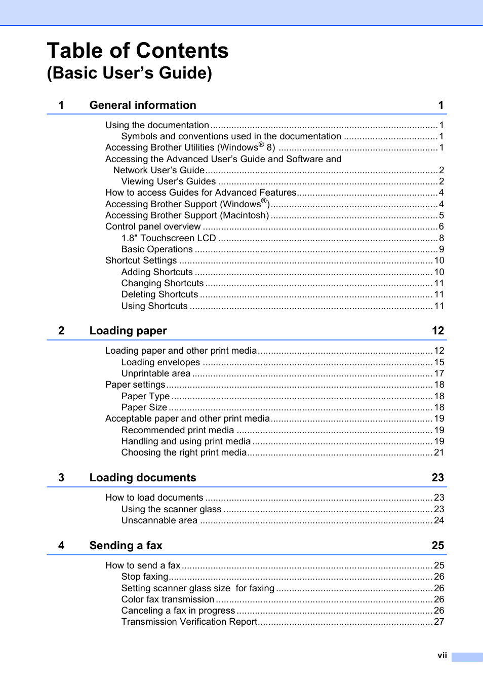Brother MFC-J285DW User Manual | Page 9 / 143