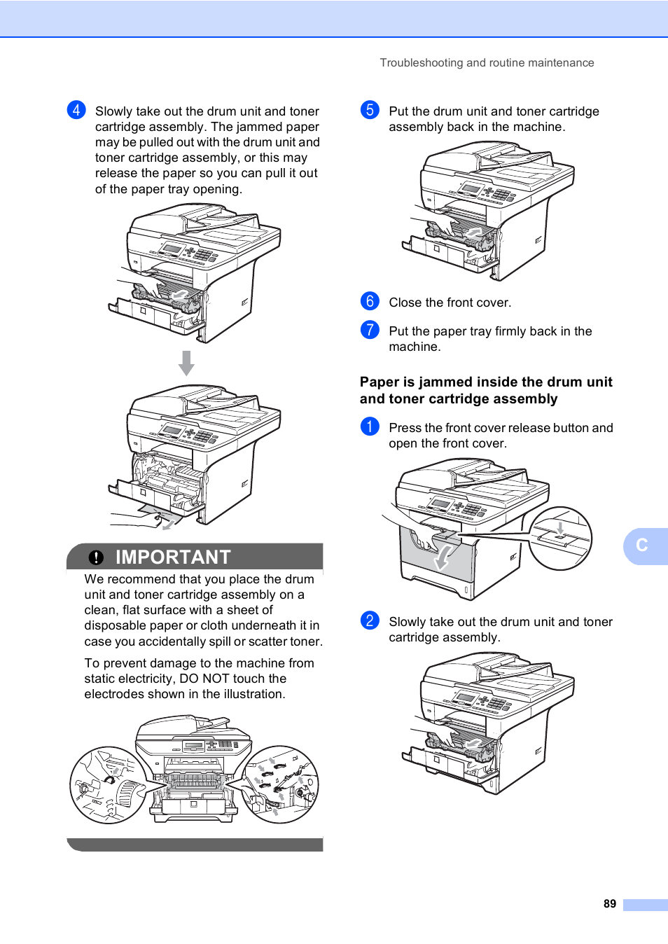 Important | Brother DCP-8085DN User Manual | Page 102 / 156