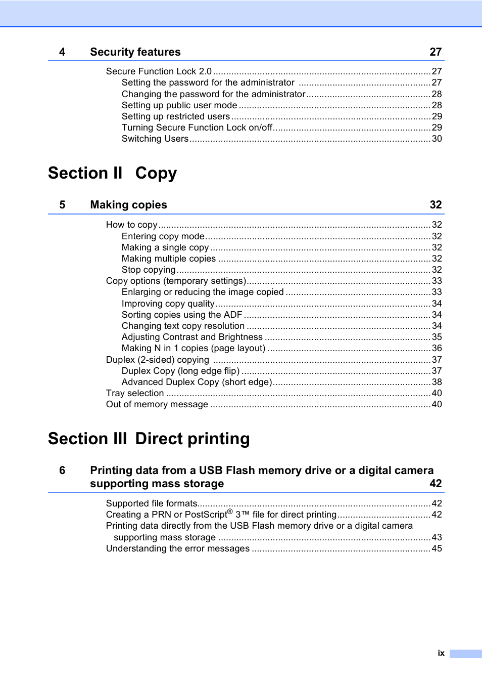 Brother DCP-8085DN User Manual | Page 11 / 156