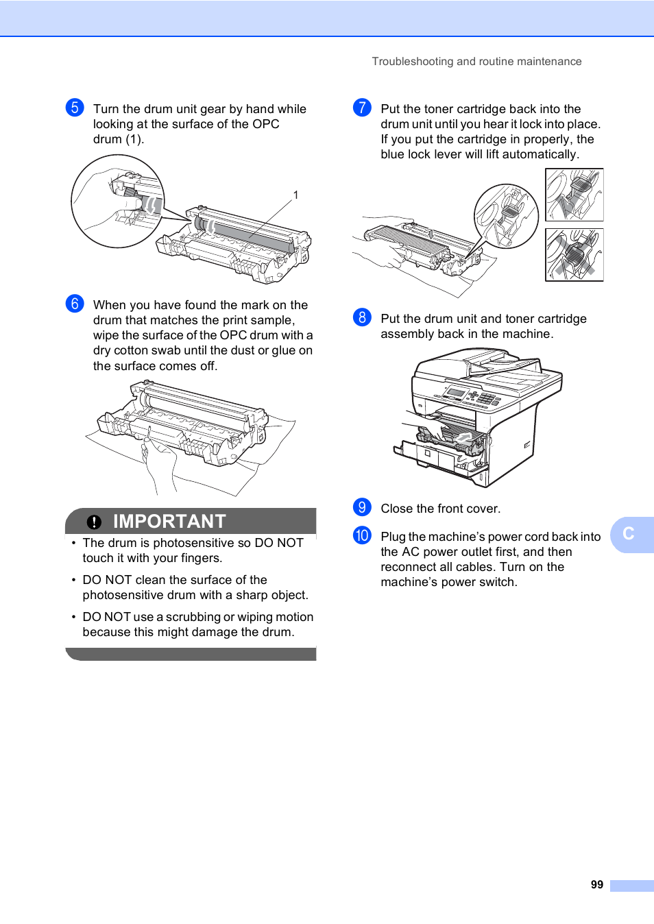 Important | Brother DCP-8085DN User Manual | Page 112 / 156