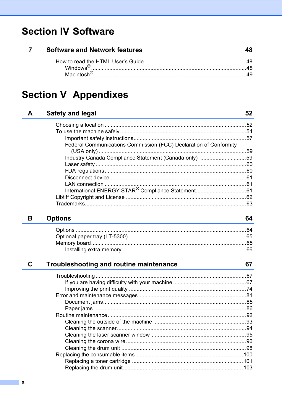 Brother DCP-8085DN User Manual | Page 12 / 156