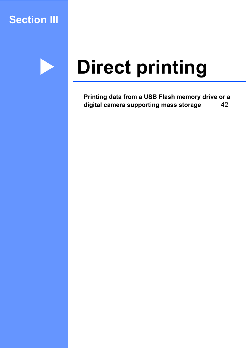 Section iii: direct printing, Section iii direct printing, Direct printing | Brother DCP-8085DN User Manual | Page 54 / 156