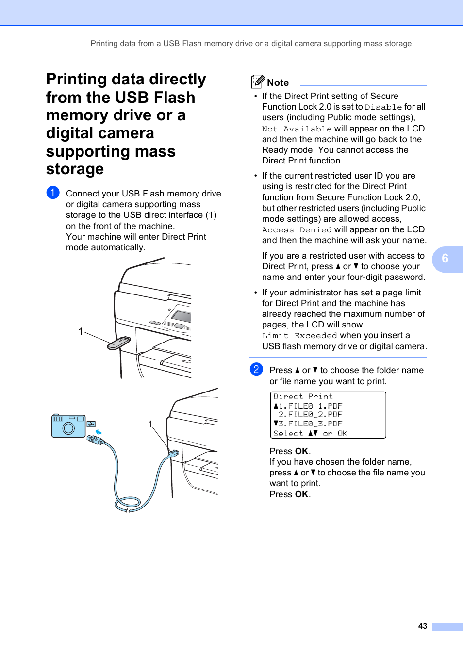 Supporting mass storage | Brother DCP-8085DN User Manual | Page 56 / 156