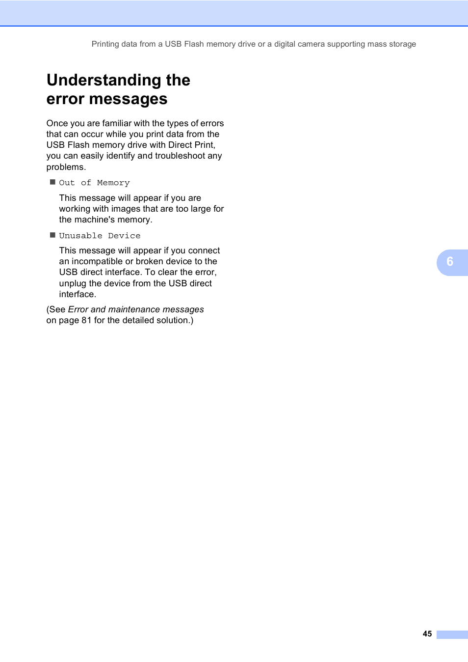 Understanding the error messages | Brother DCP-8085DN User Manual | Page 58 / 156