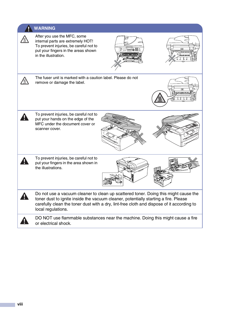 Brother MFC-7820N User Manual | Page 10 / 156