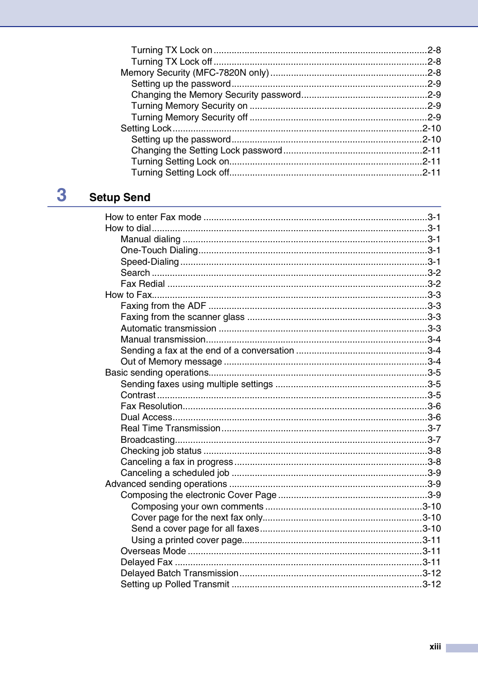 Brother MFC-7820N User Manual | Page 15 / 156