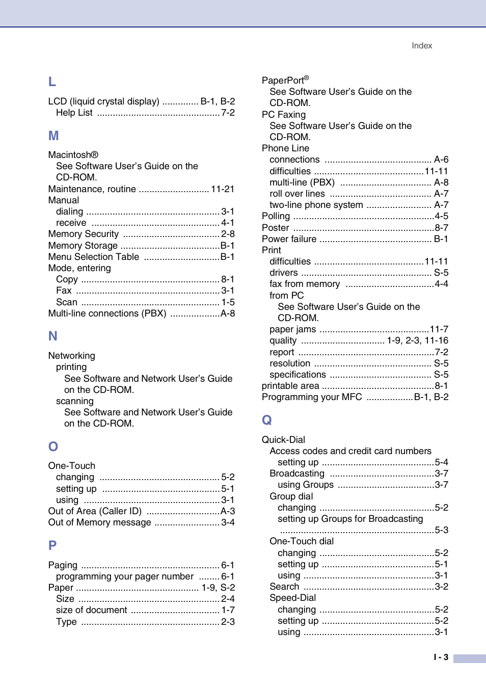 Brother MFC-7820N User Manual | Page 151 / 156