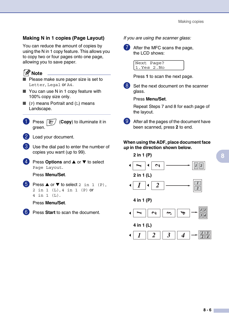 Brother MFC-7820N User Manual | Page 79 / 156