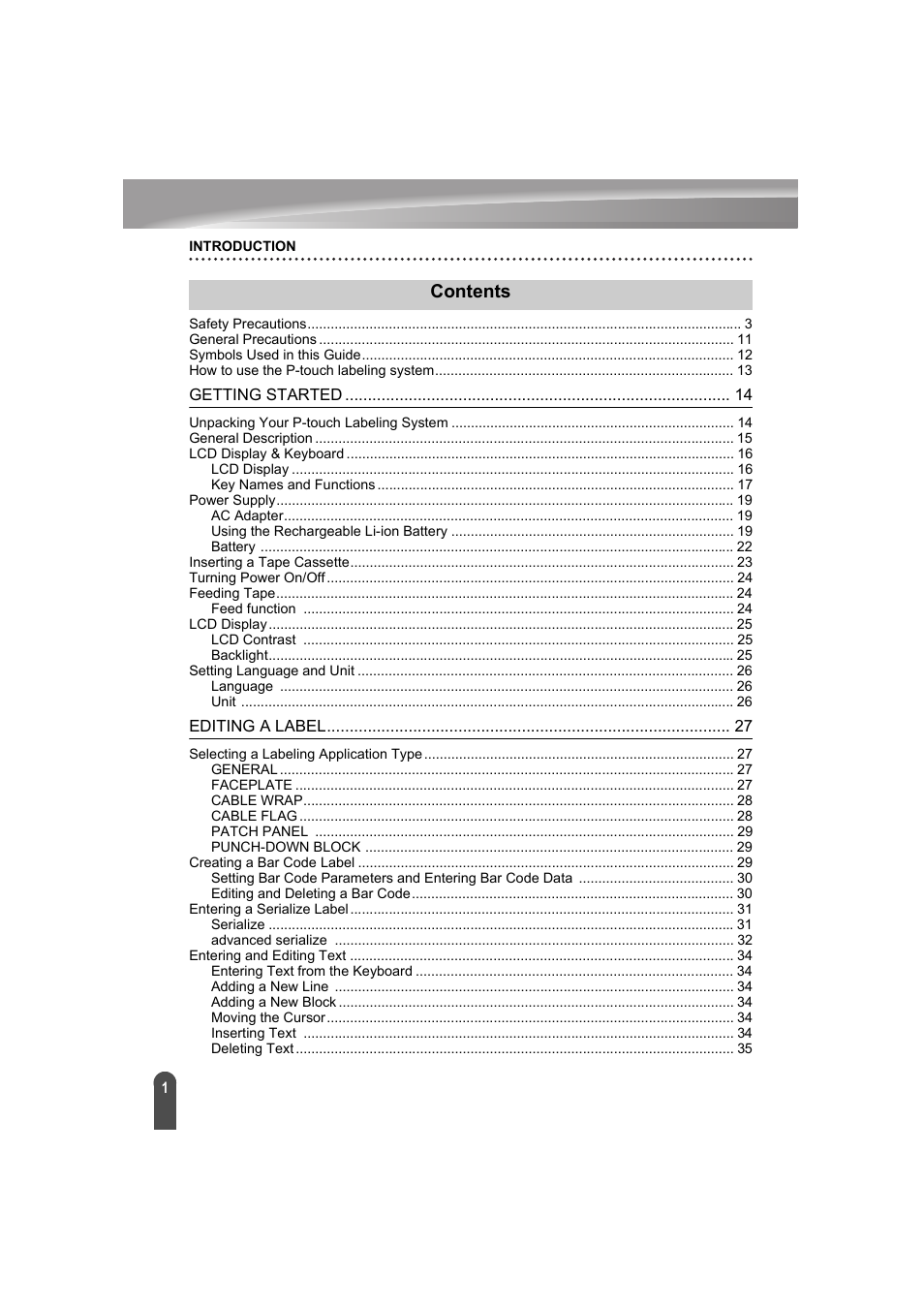 Brother PT-E300 User Manual | Page 4 / 61
