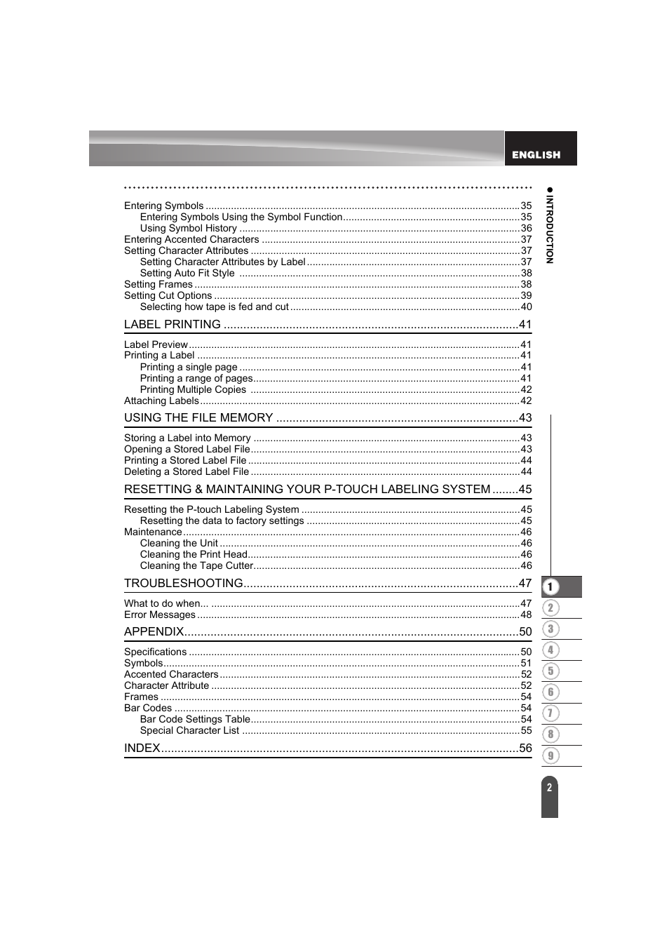 Brother PT-E300 User Manual | Page 5 / 61