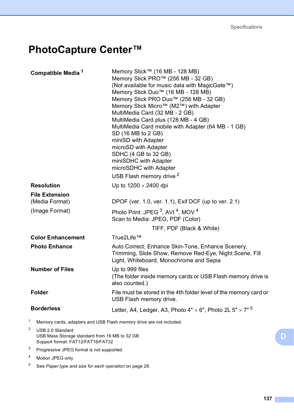 Photocapture center | Brother MFC J6510DW User Manual | Page 151 / 163