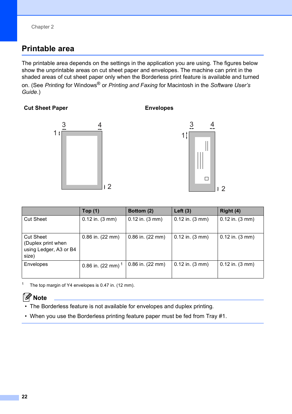 Printable area | Brother MFC J6510DW User Manual | Page 36 / 163