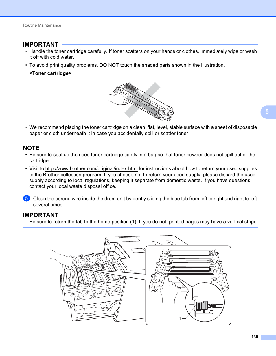 Important | Brother HL-L9200CDWT User Manual | Page 137 / 228