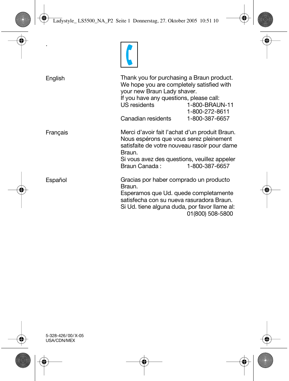 Braun LS 5550 User Manual | Page 2 / 23