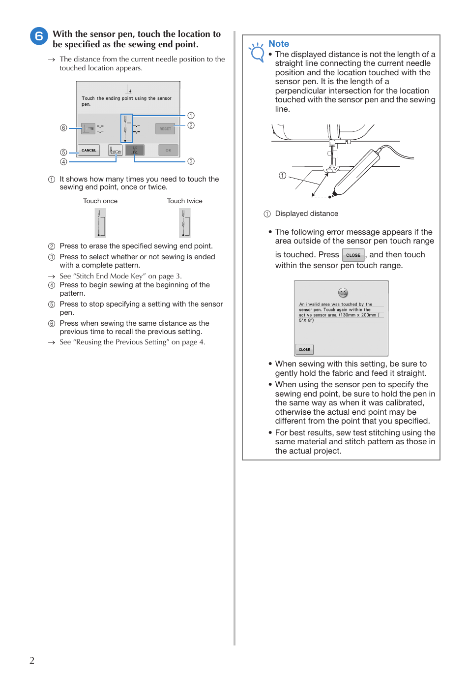 Brother Innov-is VM6200D User Manual | Page 2 / 4