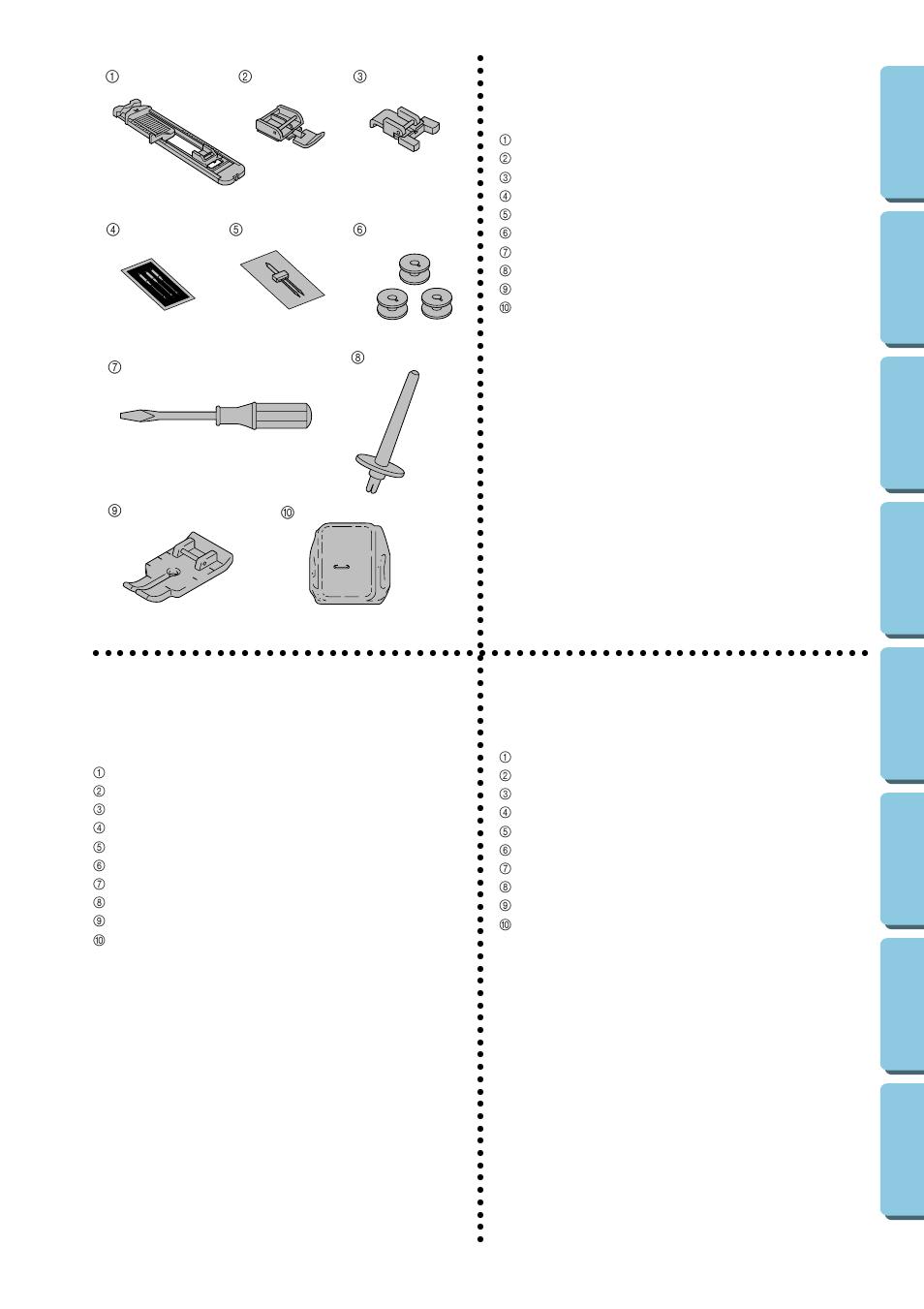 Accessories, Accesorios, Accessoires | Brother XL-5130 5232 5340 User Manual | Page 11 / 77